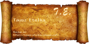 Tausz Etelka névjegykártya