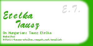 etelka tausz business card
